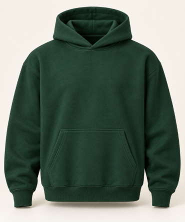 เสื้อฮู้ดผู้ชาย สีเขียวป่า